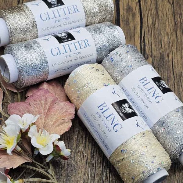 Bild på Glitter och Bling effektgarn från Dale Garn